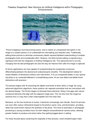 FlawlessSnapshotsNewHorizonsforArtificialIntelligencewithinPhotographyEnhancements