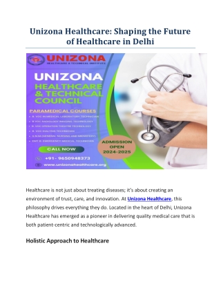 Healthcare Institute in Delhi