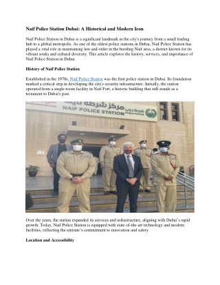 Naif Police Station Dubai