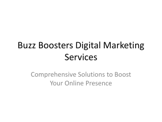 Elevate Your Digital Marketing Game with Buzz Boosters