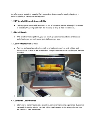 Importance of eCommerce Website for your Online Business