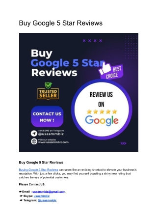 Top 10 Site To Buy Google 5 Star Reviews In The Time
