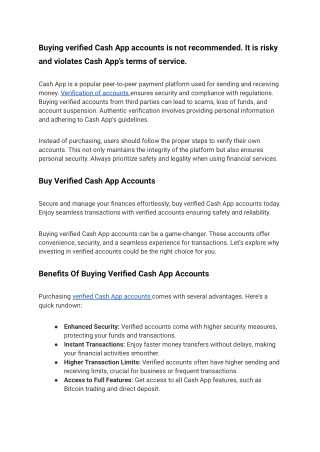 Best 10 Sites to Buy Verified Cash App Accounts in This time