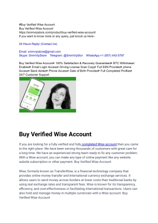Buy Verified Wise Account..VIP