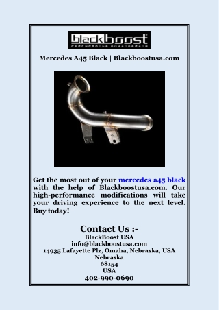 Mercedes A45 Black | Blackboostusa.com