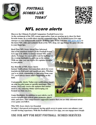 NFL score alerts