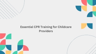 Essential CPR Training for Childcare Providers