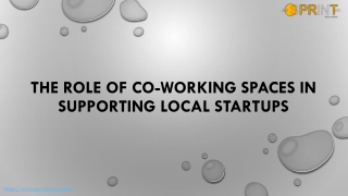 The Role of Co-working Spaces in Supporting Local Startups