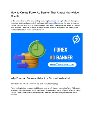 How to Create Forex Ad Banner That Attract High-Value Clients