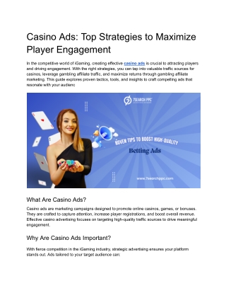 Casino Ads_ Top Strategies to Maximize Player Engagement