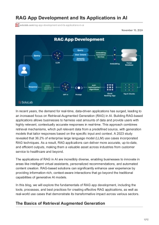 RAG App Development and Its Applications in AI