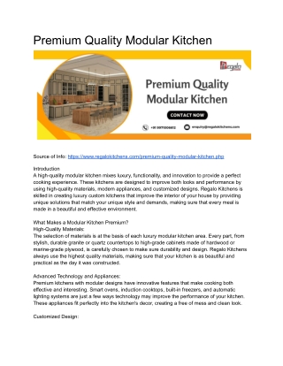 Premium Quality Modular Kitchen