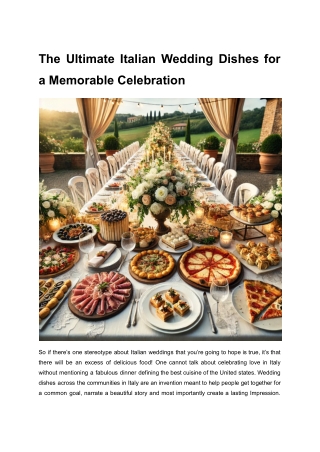 _Italian Wedding Dishes