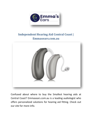 Independent Hearing Aid Central Coast