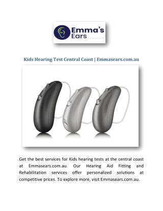 Kids Hearing Test Central Coast