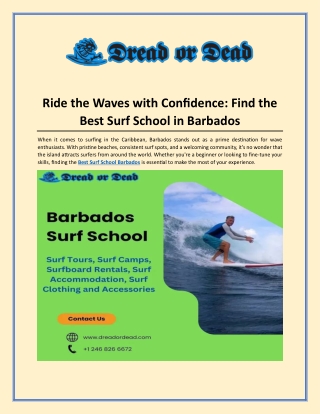 Ride the Waves with Confidence: Find the Best Surf School in Barbados