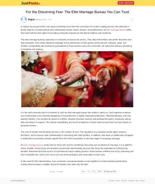 For the Discerning Few: The Elite Marriage Bureau You Can Trust