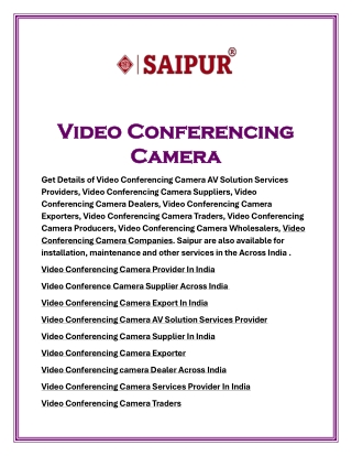 Video Conferencing Camera