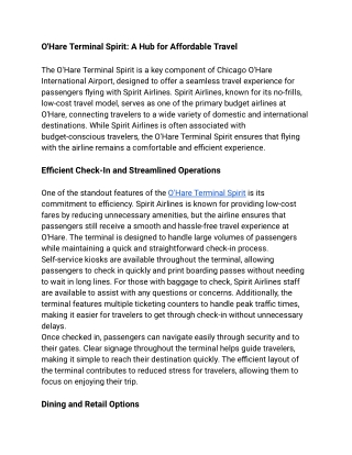 O'Hare Terminal Spirit_ A Hub for Affordable Travel