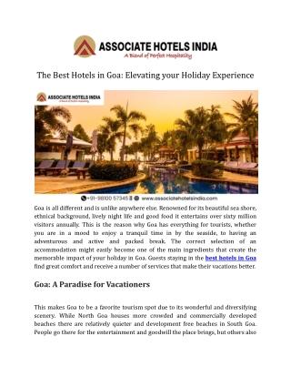 The Best Hotels in Goa_ Elevating your Holiday Experience