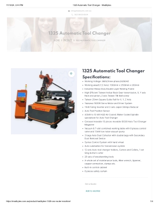 1325 cnc machine atc automatic tool changer