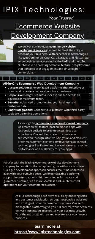 Transform Your Business with Expert Ecommerce Website Development