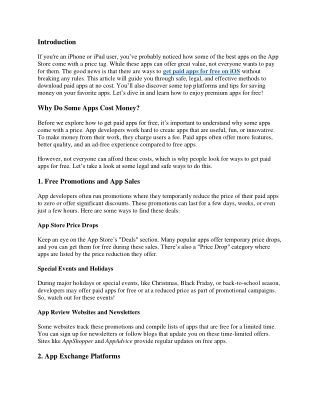 Get Paid Apps for Free on iOS: A Complete Guide