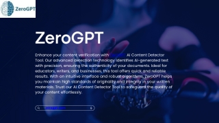 ChatGPT Tracker: Track AI-Generated Content with ZeroGPT