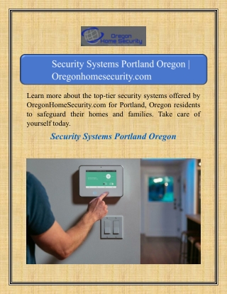 Security Systems Portland Oregon | Oregonhomesecurity.com