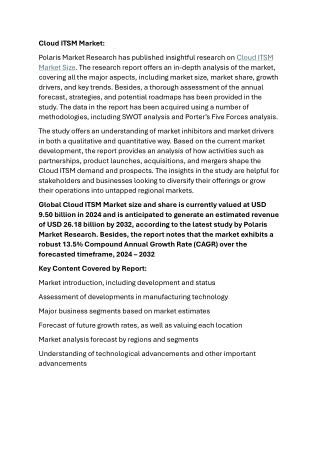 Cloud ITSM Market Size Worth $26.18 Billion by 2032 | CAGR: 13.5%