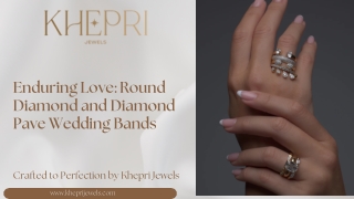 Round Diamond and Diamond Pavé Wedding Bands Khepri Jewels