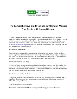 How Debt Settlement Can Help with Credit Card Payments