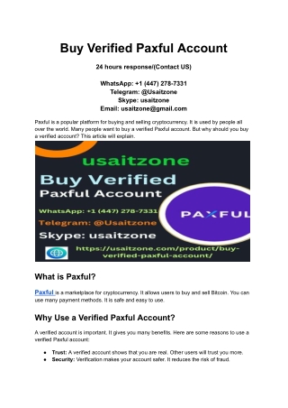 Buy Verified Paxful Account