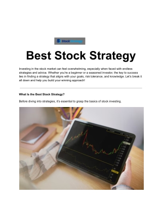 Best Stock Strategy