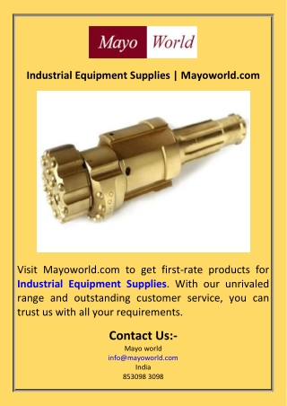 Industrial Equipment Supplies  Mayoworld.com