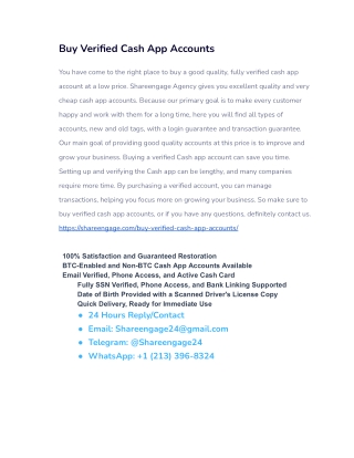 Buy Verified Cash App Accounts In This Year