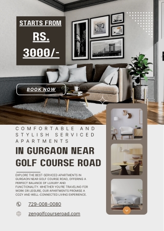 Comfortable and Stylish Serviced Apartments in Gurgaon near Golf Course Road