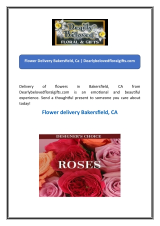 Flower Delivery Bakersfield, Ca  Dearlybelovedfloralgifts
