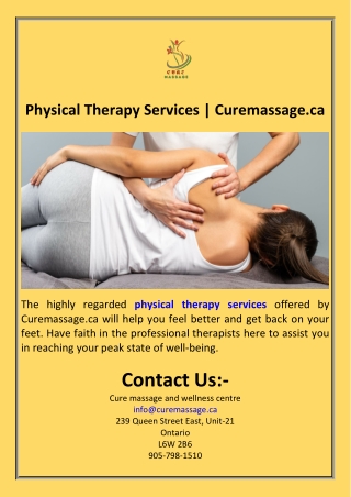Physical Therapy Services  Curemassage.ca