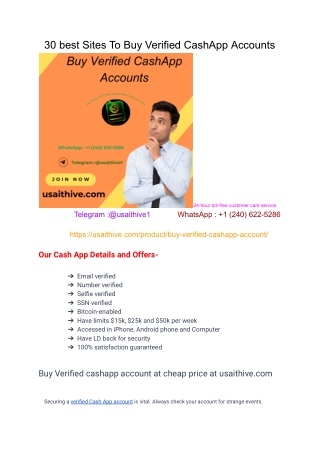 30 best Sites To Buy Verified CashApp Accounts