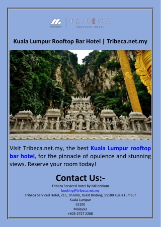 Kuala Lumpur Rooftop Bar Hotel  Tribeca.net.my