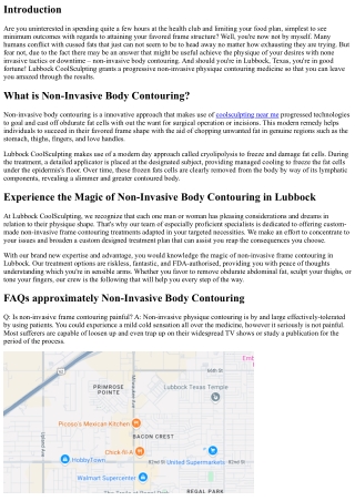 Experience the Magic of Non-Invasive Body Contouring in Lubbock
