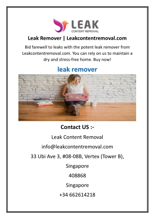 Leak Remover  Leakcontentremoval.com