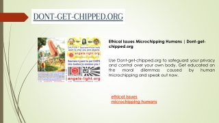 Ethical Issues Microchipping Humans  Dont-get-chipped.org