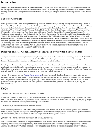 Discover the RV Coach Lifestyle: Travel in Style with a Prevost Bus