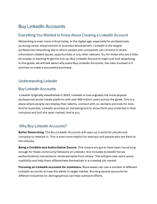 Buy LinkedIn Accounts