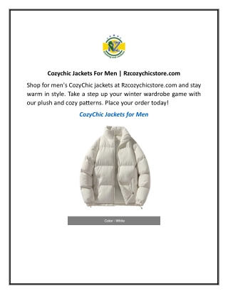 Cozychic Jackets For Men | Rzcozychicstore.com