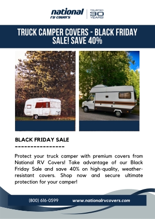 Truck Camper Covers - Black Friday Sale! Save 40% | National RV Covers