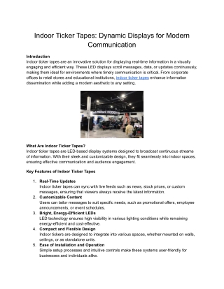 Indoor Ticker Tapes_ Dynamic Displays for Modern Communication