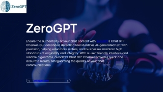 0Chat GPT: Detect AI-Generated Content with ZeroGPT